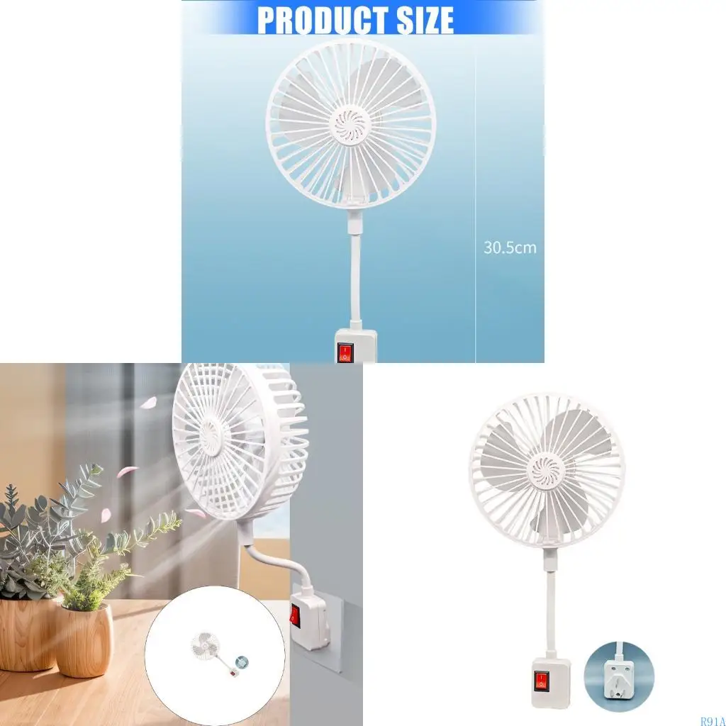 R91A Fit For Home Use 3 Pin Adjustable 360 Degree Rotation Ceiling Fan 220V Energy Efficient Cooling Ventilation Indoor Space