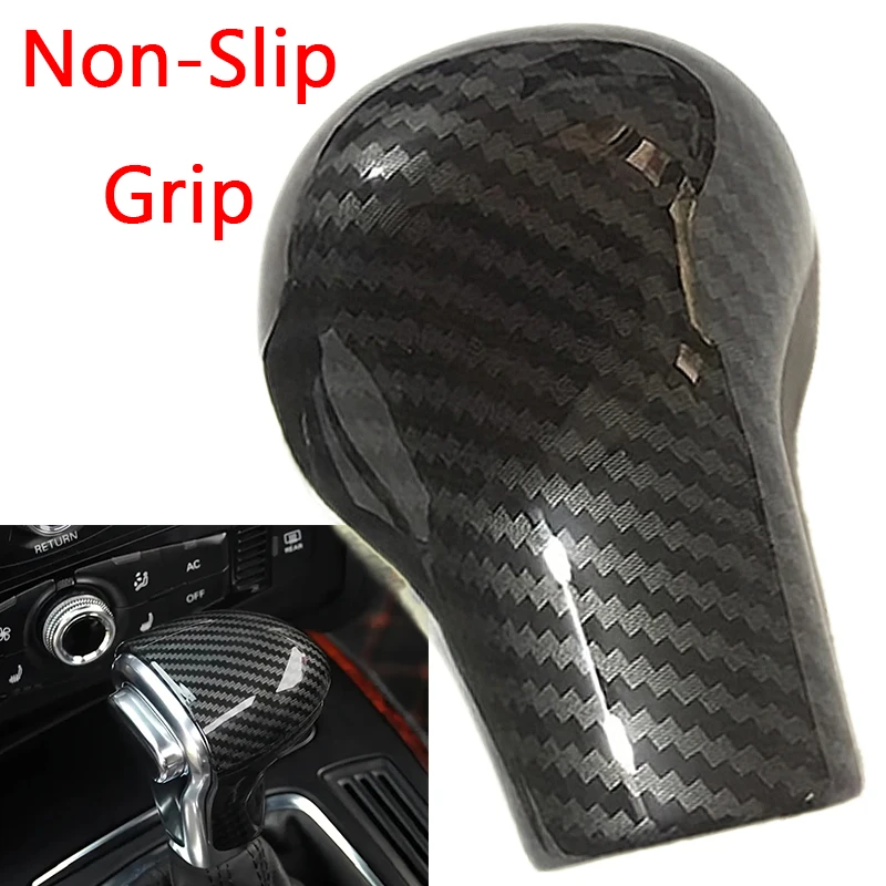 

Left Hand Drive Carbon Style Color Gear Shift Handle Frame Cover For Audi A4 A5 A6 S6 A7 S7 11-16 Gear Shift Knob Head Decal