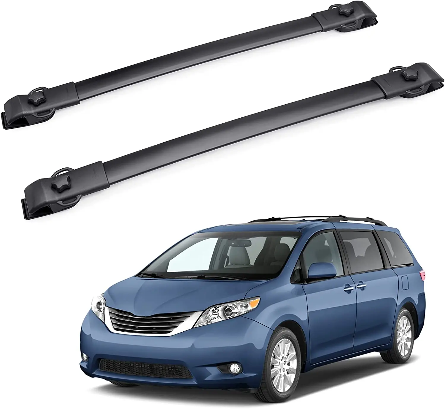 

Поперечина багажника на крышу подходит для Toyota Sienna 2011-2020 с боковыми направляющими Багажник на крышу из алюминиевого сплава для верхних багажников автомобиля