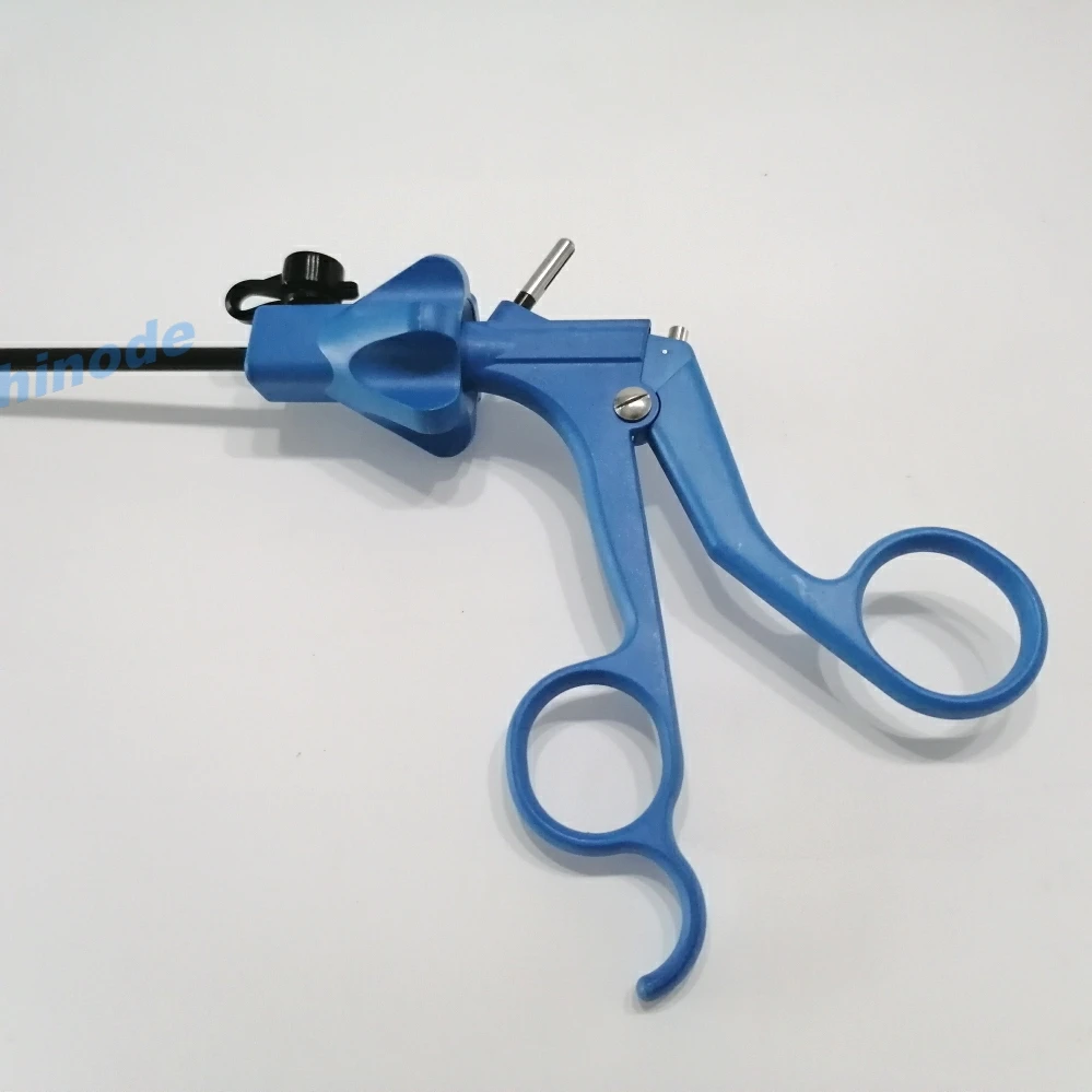Imagem -05 - Laparoscópio Azul Cirúrgico Médico Laparoscopic Grasper Dissecando Fórceps Pinças Disports Handle Reutilizável f Mmx330 mm