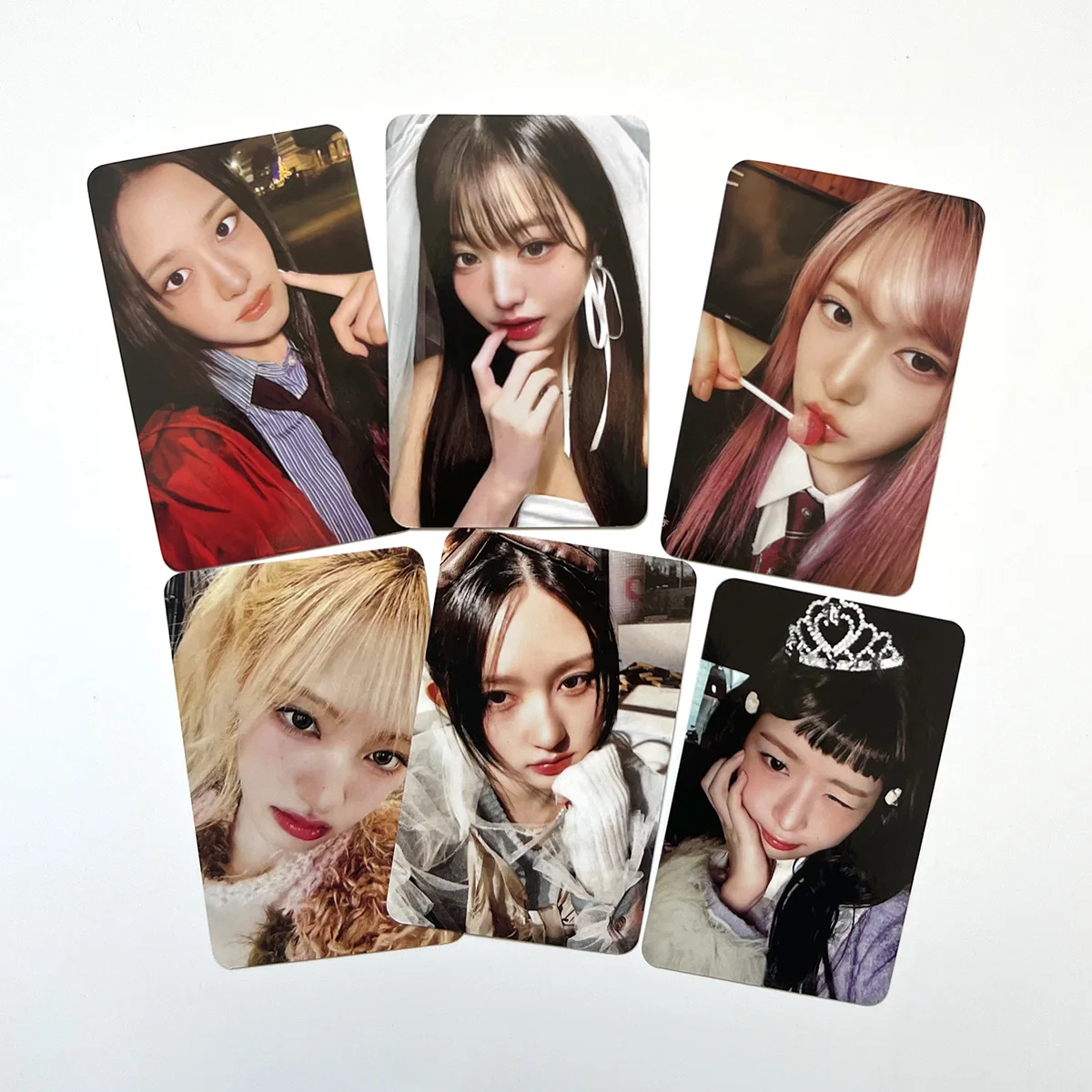 6PCS/Set Kpop ATTITUDE Album Photo Cards Wonyoung PhotoCard M COUNTDOWN Recording Card YUJIN LIZ REI LEESEO Fans Collection