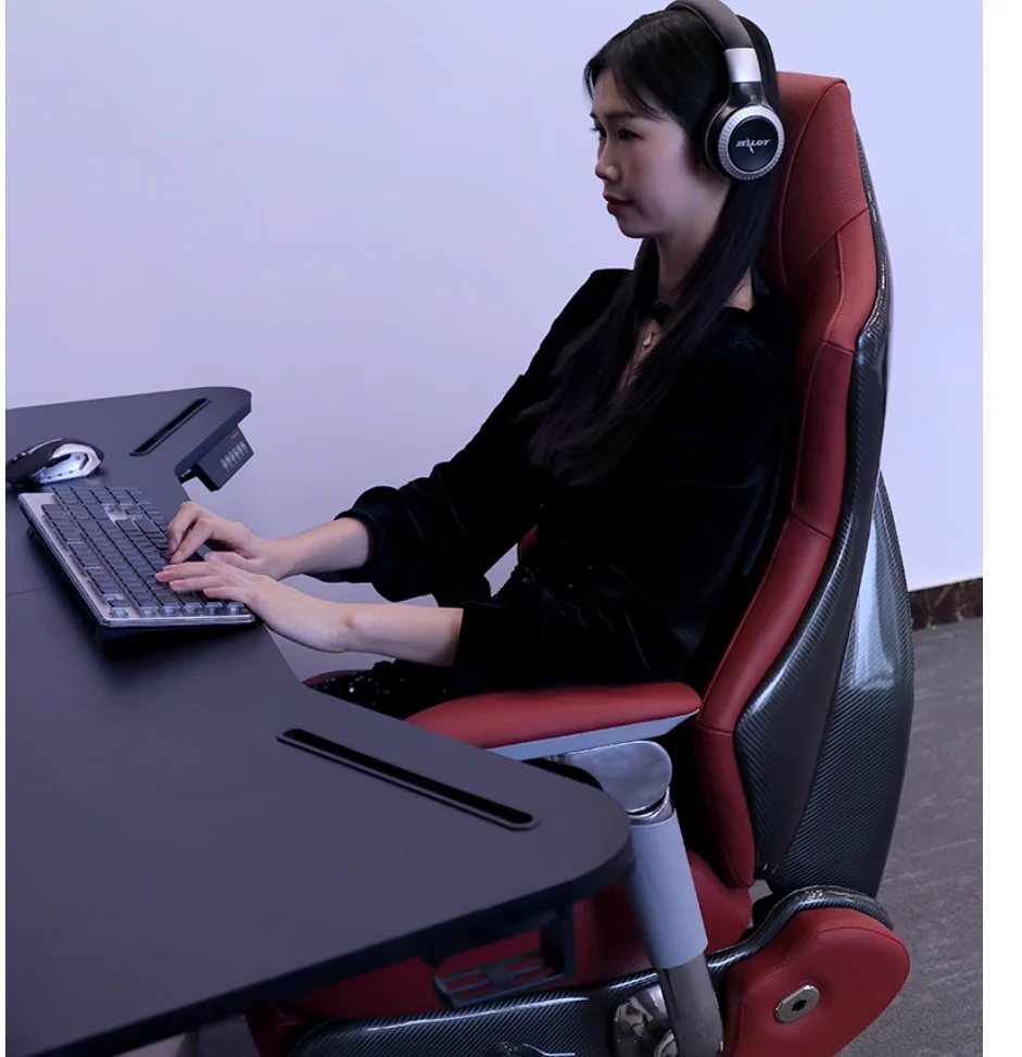 Smart esports Chair Men's and women's ergonomic rotating home computer chair Leather video game chair image 6