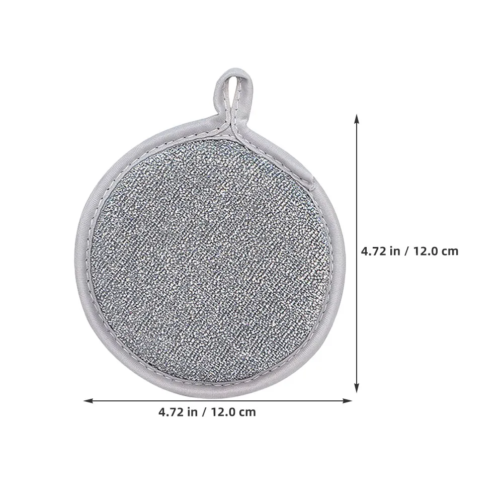 5Pcs High-Absorbency Double-Sided Silver Wire Sponge Reusable Dishcloth for Dishwashing Cookware Kitchen Cleaning Heavy Duty