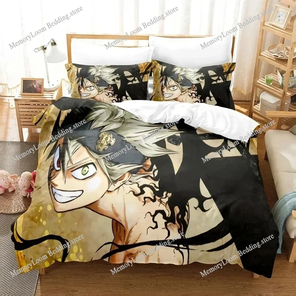 

Anime Black Clover Bedding Sets with Pillowcase Twin Full Queen King Bedclothes Bed Duvet Cover Set Home Textiles