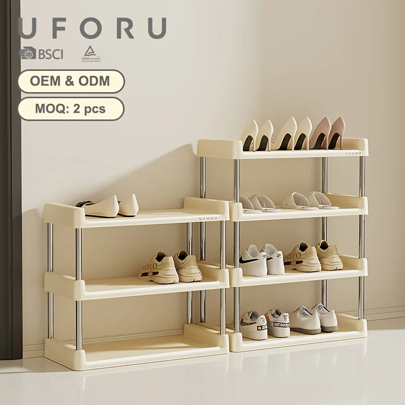 

Simple and Compact Home Shoe Rack: Multi-tiered Freestanding Shoe Cabinet, Suitable for Entryways, Dormitories,and Small Spaces
