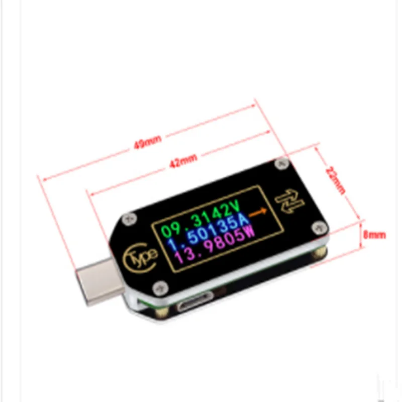 Testeur de mesure de capacité USB, ampèremètre de tension de type C, détection de protocole de charge rapide, TC66