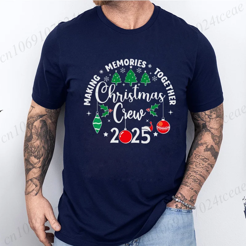 Making Memories Together Christmas Crew Matching T Shirt for Men Women Funny Matching Christmas 2025 Men Tops Graphic T-Shirt