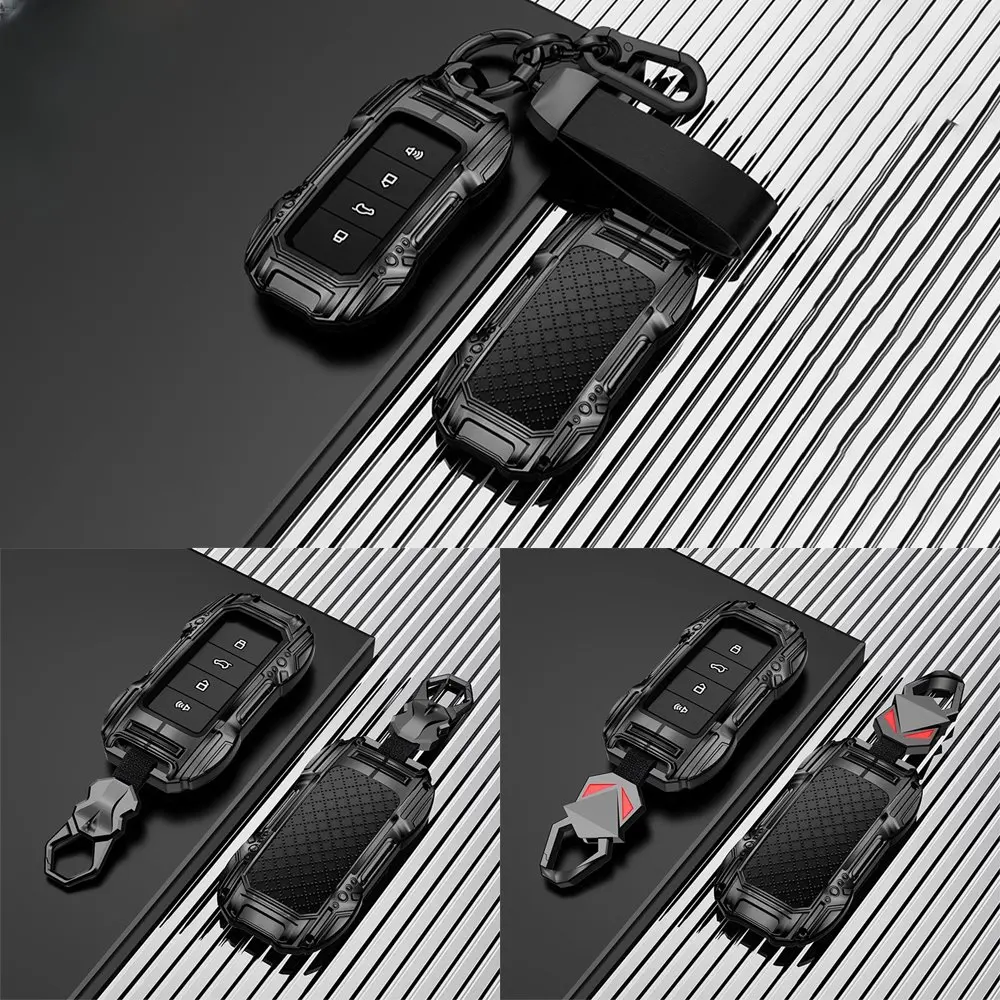 Car Upgrade For Haval H9 2024 2025 Kirsite Car Remote Control Key Case Cover Shell Keychain Garnish Trim