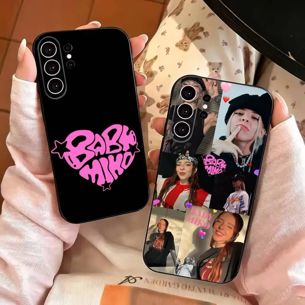 Rap Y-Young M-Miko Anti-drop Phone Case Black Silicone Soft For Samsung S25,S24,S21,S22,S23,S30,Ultra,S20,Plus,Fe,Lite
