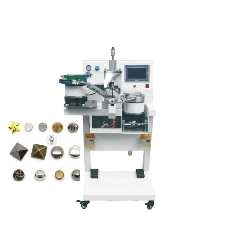 Máquina de rebitação automática do botão instantâneo, botão quadrado irregular