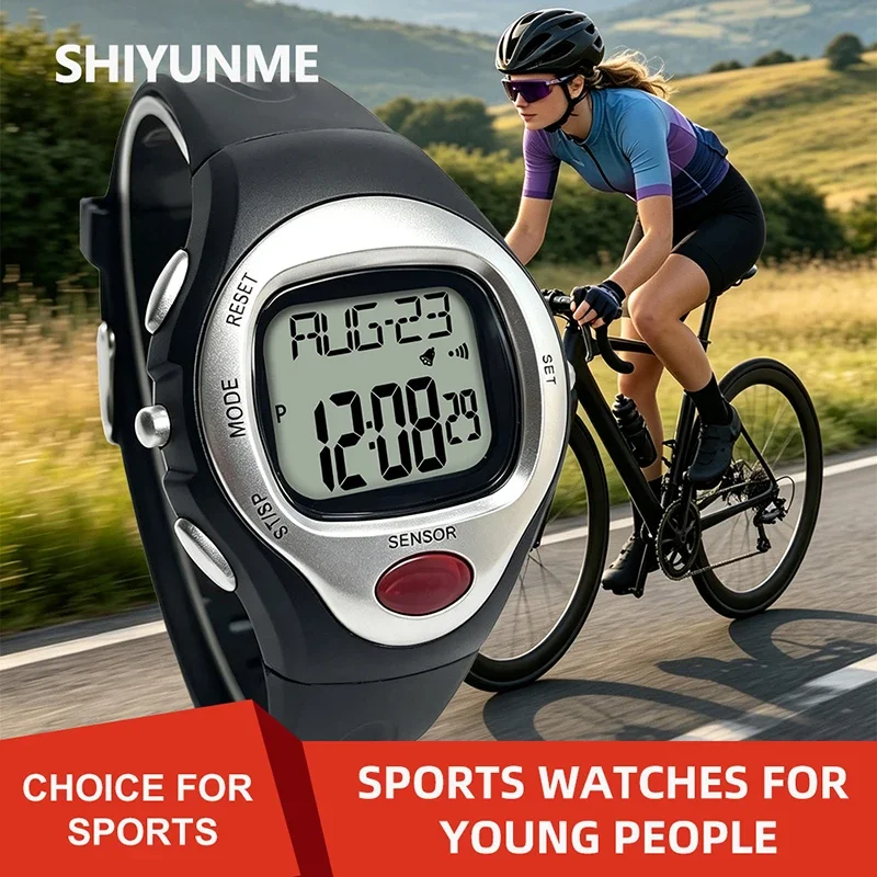 SHIYUNME 1pc Man Digital Watch Multifunctional Heart Rate & Calorie Estimation Waterproof Sports LED Luminous Electronics Watch