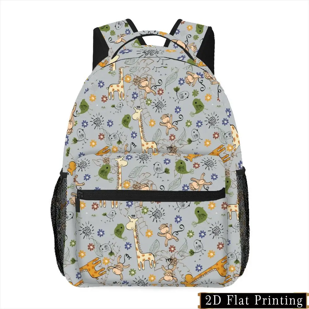 1pc Men's Casual Animal Plant Print Backpack Hand-Washable Suitable for Commuting Gym Travel Camping Lightweight Daypack