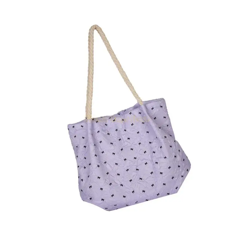 

X90D Stylish Floral Canvas Bag Spacious Practical Shoulder Bag For Daily Use