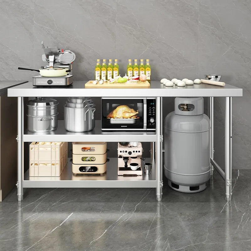 Hotel kitchen operation table stove rack three-layer special gas tank rack