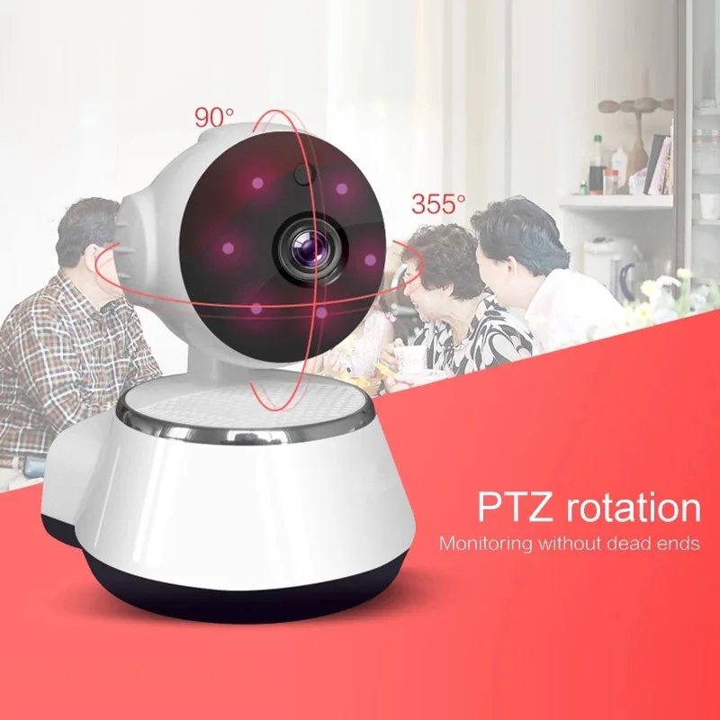 

Home Indoor Wireless HD 720P IP Camera Movement Detection Alarm Two-way Voice Intercom Infrared Night Vision Remote Control