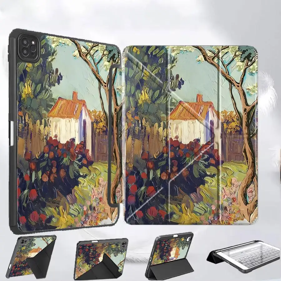 

Чехол-подставка для планшетов iPad Mini 6/7, Air 4/5, M3/M2/M4, 11-дюймовых Pro 2025, Pro 11-го, 10-го, 9-го, 8-го, 7-го поколений, 12.9-дюймовых, с мультяшным дизайном