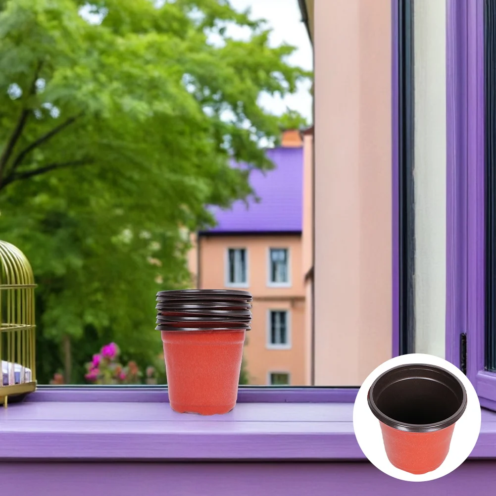 

50pcs Plastic Flower Pot 120X88X108Mm Minimalist Design For Succulents Cacti Plants Desk Decor Garden Tool Storage Rack