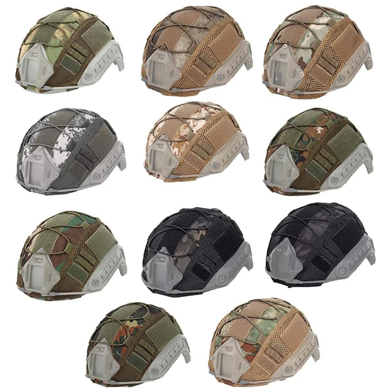 ​Tactical Helmet Cover for Fast MH PJ BJ OPS-Core Helmet Airsoft Paintball High-cut Helmet Cover camo with Elastic Cord