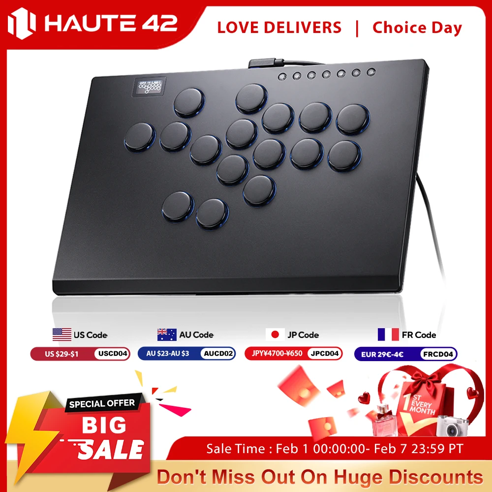 Haute42 알루미늄 합금 조이스틱 아케이드 Hitbox PC/ Ps4 / ps5/Steam Fightstick Hitbox...