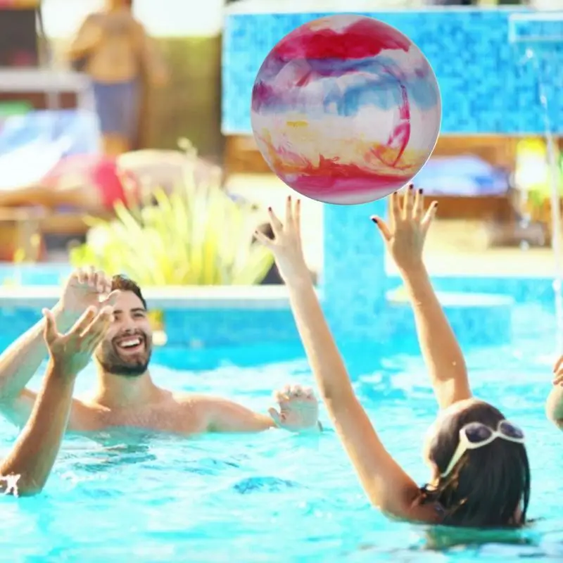 Balle rebondissante pour piscine, jouet de piscine marbré, activité de plein air pour lac, rivière, arrière-cour, jardin, parc, gymnastique, loisirs