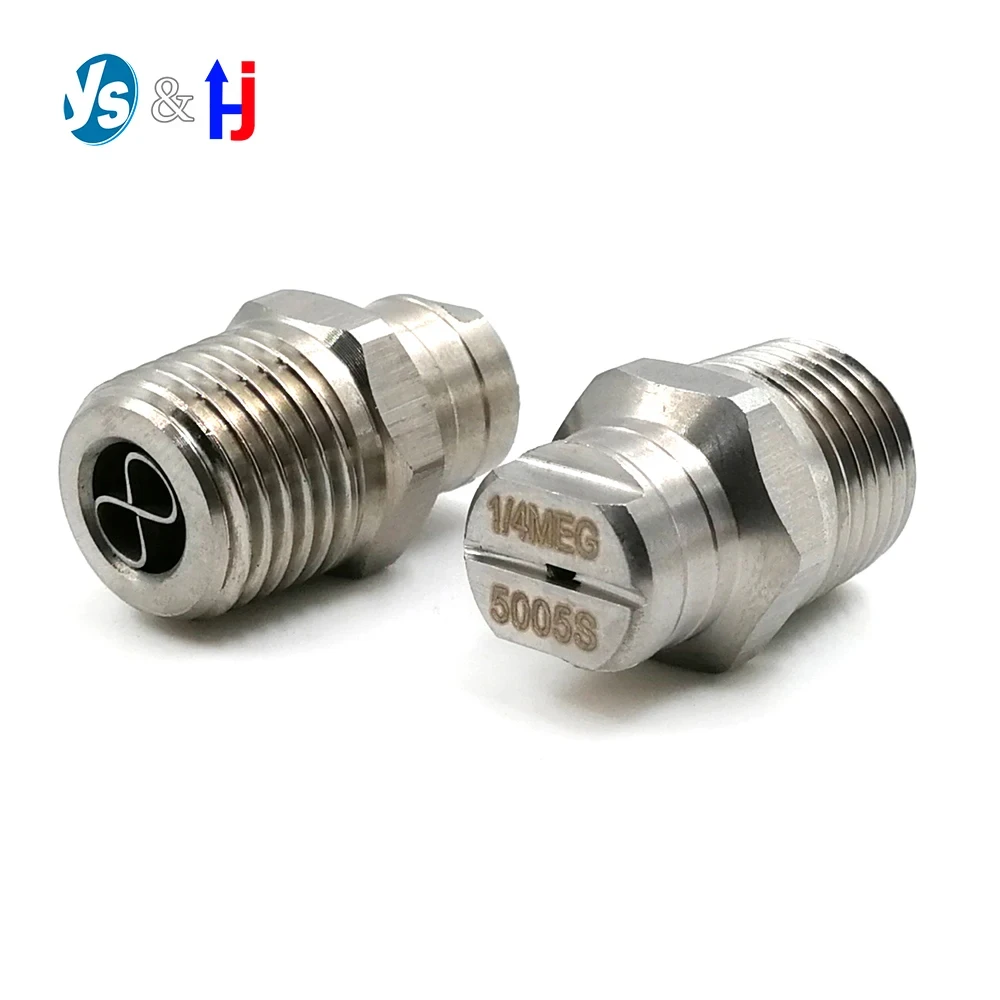 Industrial Clean Wash Nozzle, Road Sweeper Spray, High Pressure, HU, HVV, CC Jet, Flat Fan, 0, 15, 25, 40, 50, 65 Degree, 1/4