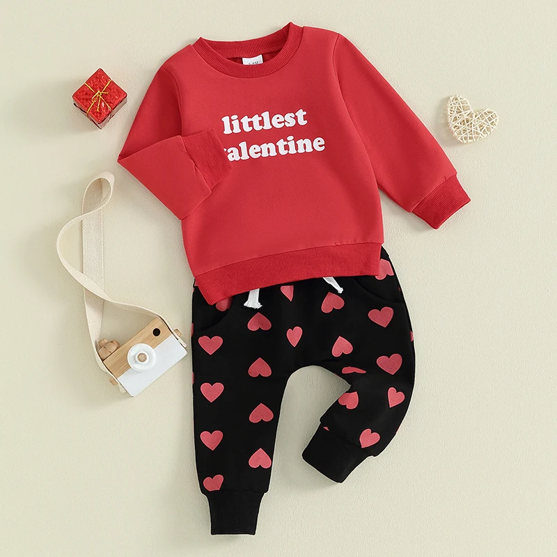 Baby Girls Valentine s Day Outfits Heart Print Romper and Tutu Skirt Set with Headband and Leg Warmers Included