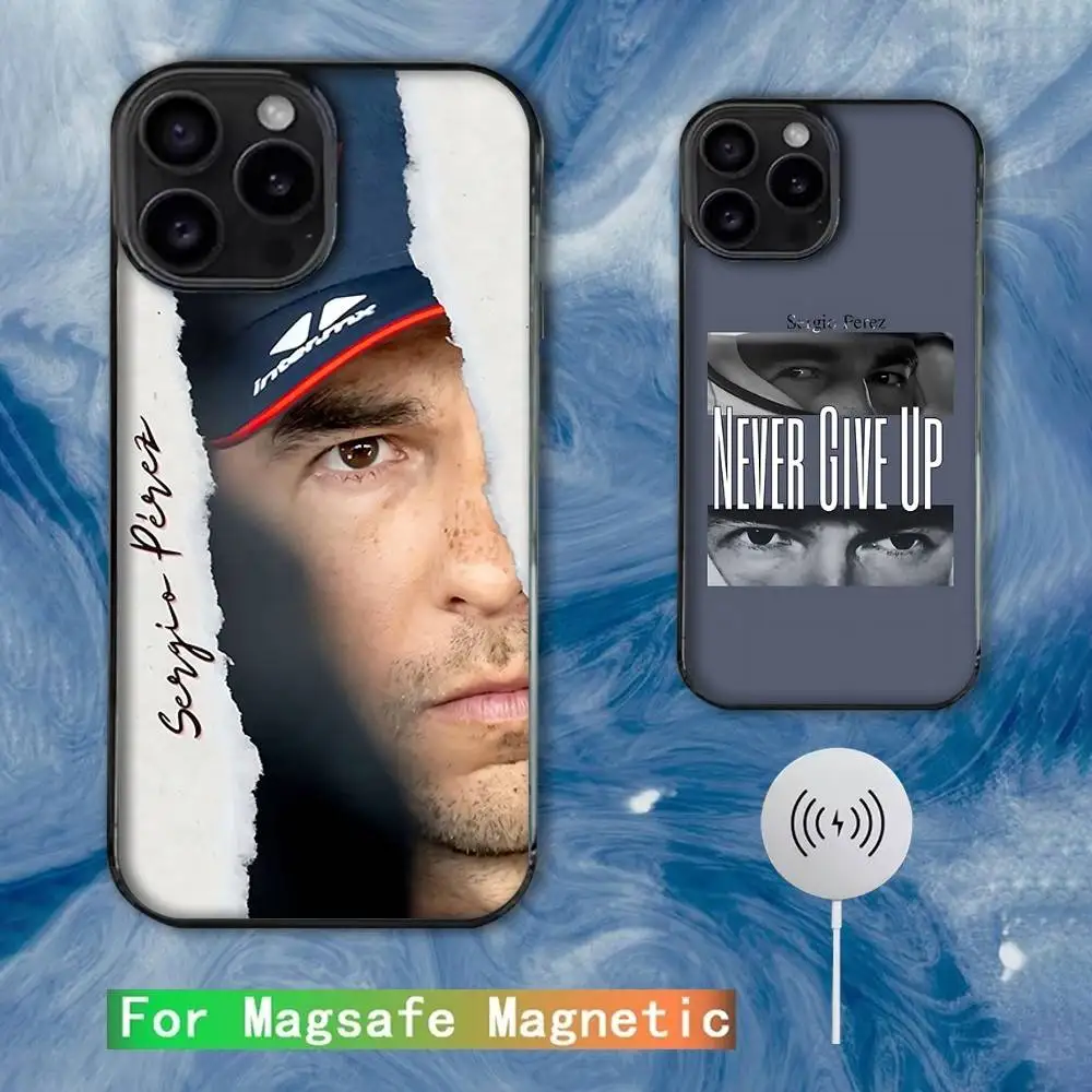 

C-Checo S-Sergio Perez Phone Case For iPhone 16e,16,15,14,13,12,11,Plus,Pro,Max,Mini Magsafe Magnetic Wireless Charging