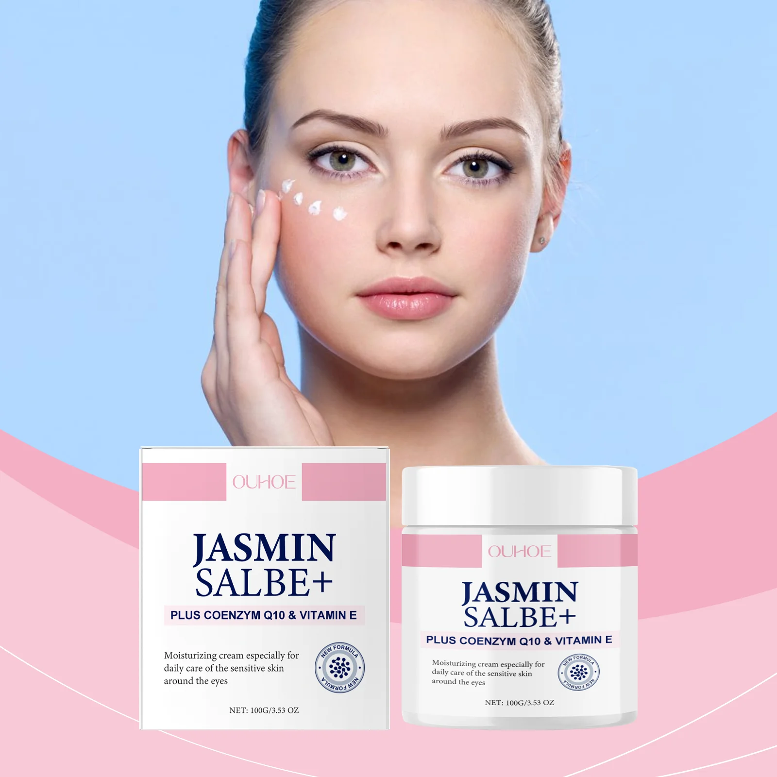 Ouhoe Eye Cream Removal Dark Circle Wrinkle Lifting Repairing Eye Skin Reduce Dry Lines Moisturizing Hydrating Eye Care Product