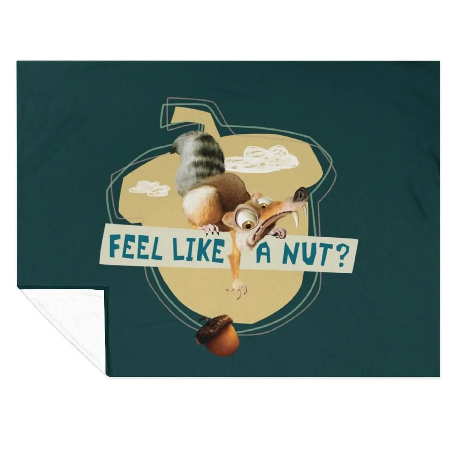 

Ice Age Scrat Acorn Feel Like a Nut108 Throw Blanket blankets ands Vintage Decoratives Blankets