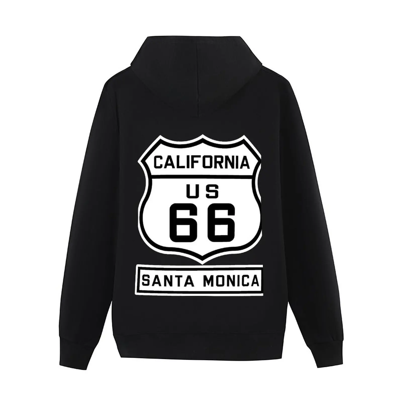 Historic Route 66 - The Mother Road - Santa Monica Hoodie men clothes korean autumn clothes blouse hoodie streetwear