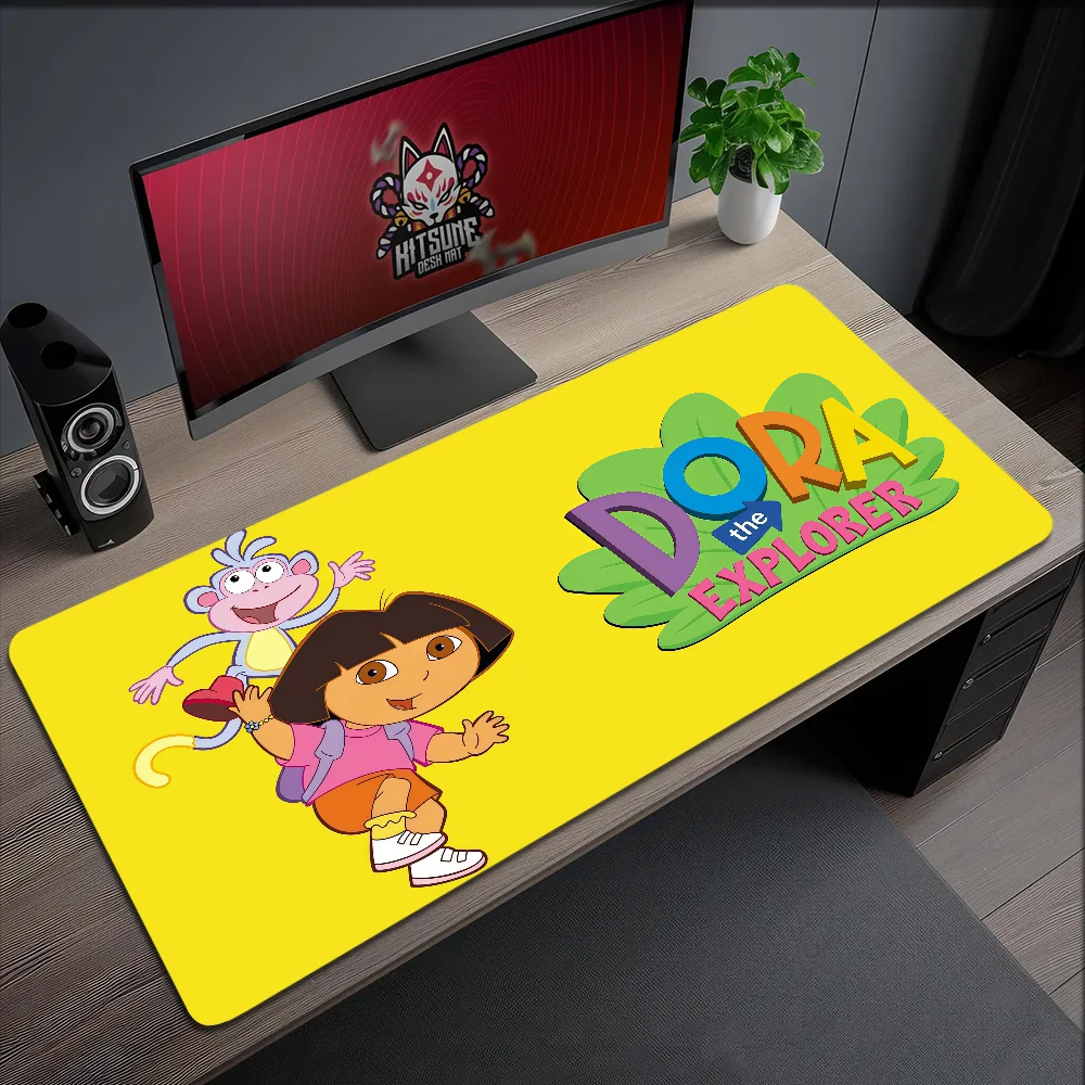 Mauspad D-Dora MousePad Rutschfest mit Randverstärkung für Büro, Studenten, Gaming, Filme, Verstärktes Explorer Großes Abenteuer-Schreibunterlage-Kissen