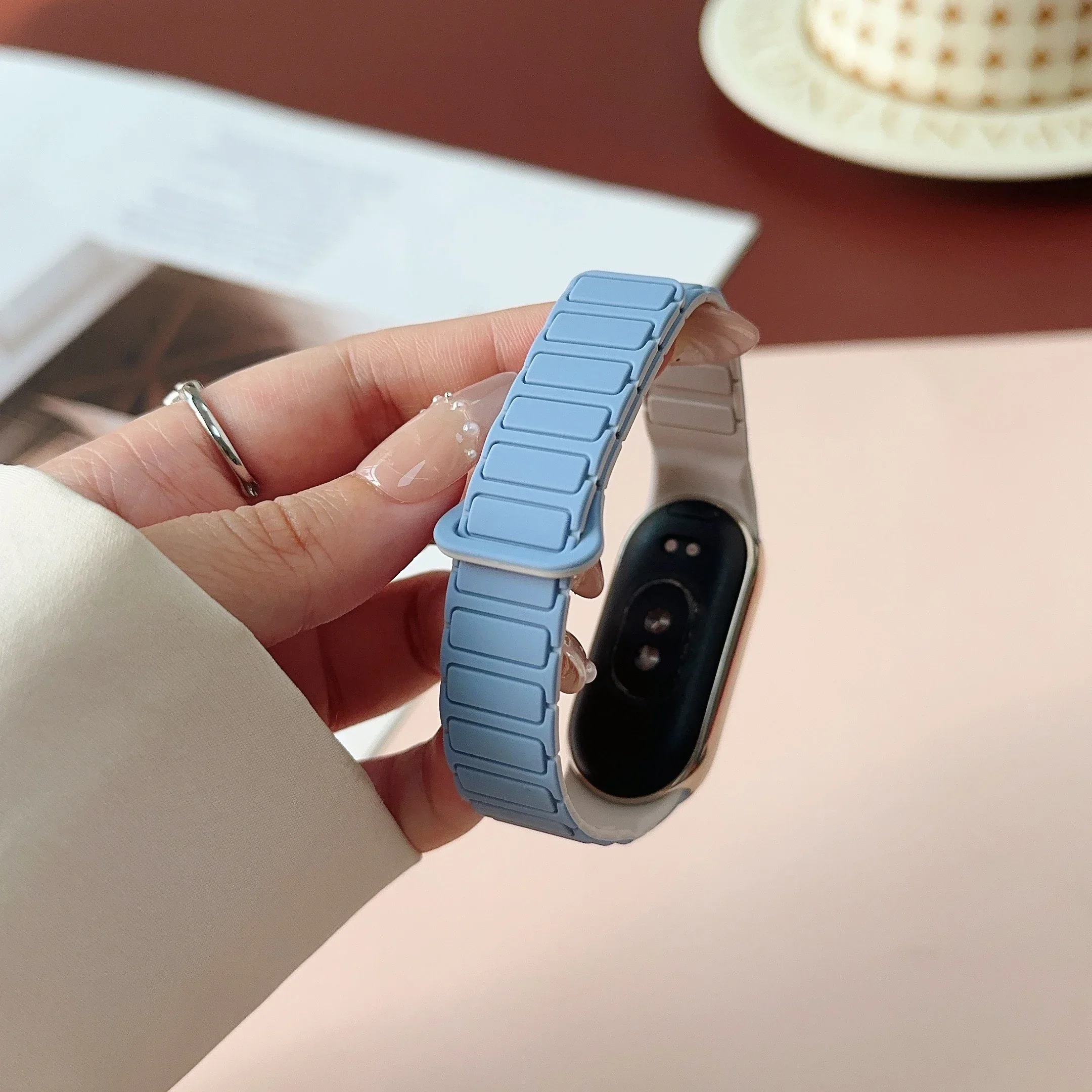Magnetic Band for Xiaomi Mi Band 8 Bracelet/ Smart Band 9 Strap Replacement for Men Women Sport Silicone Wristband for Mi Band 9 image 3