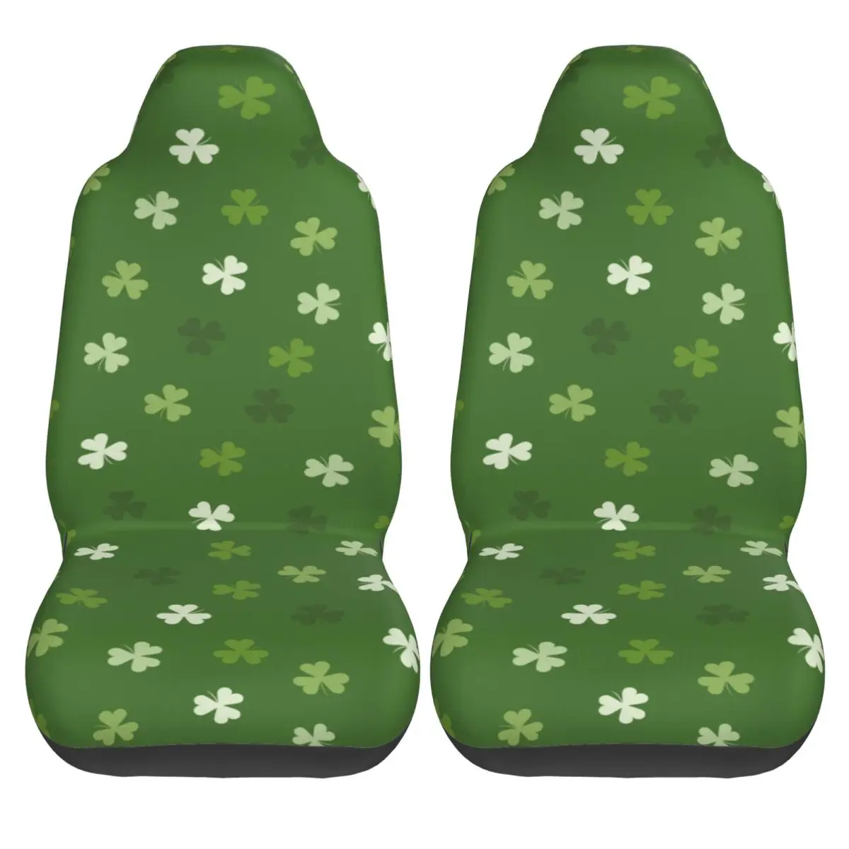 Saint Patricks Day Four Leaf Clover Universal Car Seat Cover Four Seasons For SUV Seat Cushion/Cover Polyester Fishing
