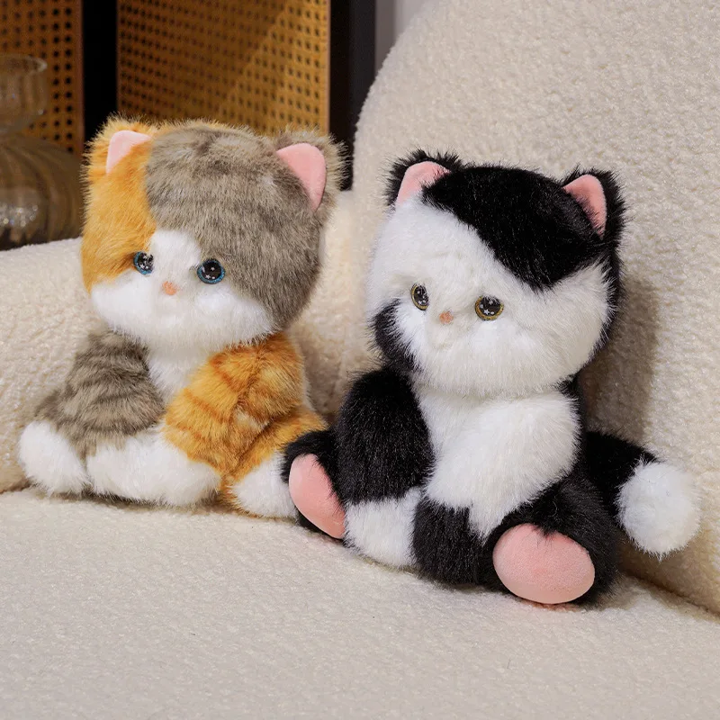 1pc Cartoon Katze Plüsch Puppe Devon Rex Siamese Katze Simulation Plüsch Spielzeug Kawaii Begleiten Schlaf Spielzeug Kind Geburtstag Geschenk s dekoration