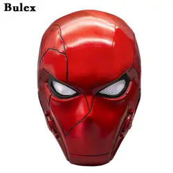 Red Hood Mask Movie Anime Full Head Latex/Resin Helmet with Mesh Eye Game Cosplay Halloween Costume Props High Quality