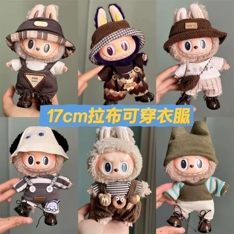 

Only suitable for 17cm canvas, Labubu plush toys, and other wearable clothing such as changing dresses, overalls, and pants