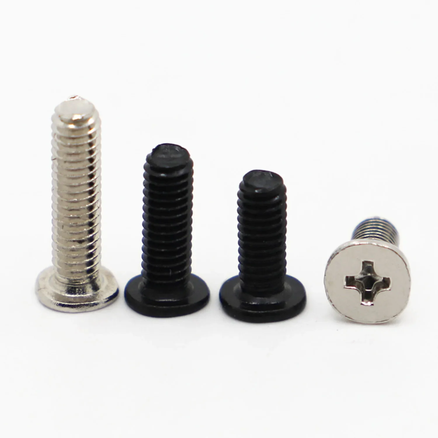 

20/50pcs CM Black Carbon Steel Phillips Laptop Screw Nickel Plated Cross Ultra Thin Flat Wafer Head Bolts M2 M2.5 M3 M4