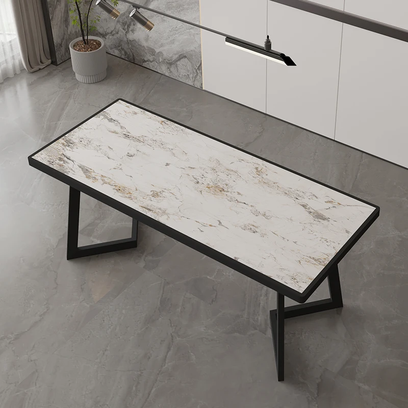 Light luxury tile table legs bracket rock slab metal feet custom marble rack carbon steel coffee table legs embedded