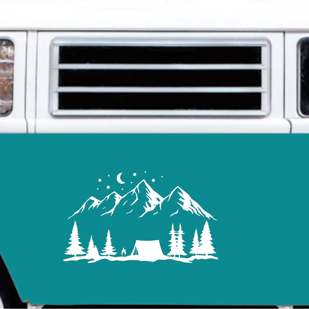 Camping Tent Mountain Sticker Large Caravan Motorhome Stickers Adventure Mountains Camping RV Truck Decal Horsebox Car Van Decal