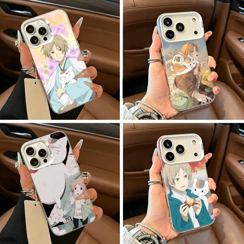 

Takashi N-Natsumes Book of F-Friends Phone Case For iPhone 17,16,15,14,13,12,11 Plus,Pro Max,XS,White Silver phone case