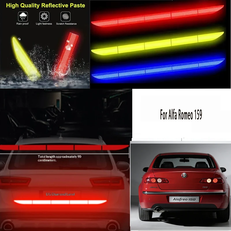 

For Alfa Romeo 159 1pcs Reflective Warning Safety Tape-Car Trunk Anti-Collision