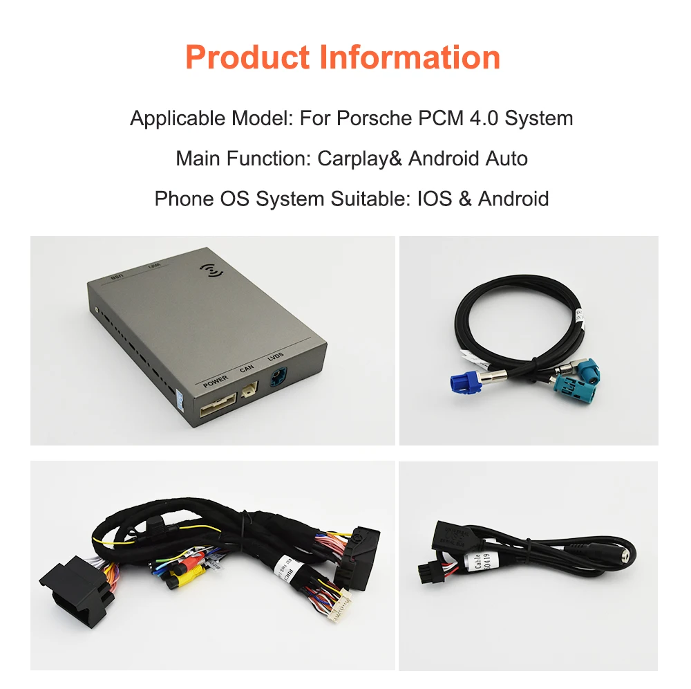 Bonroad OEM-Bildschirm-Upgrade-Modul für Porsche Cayenne Cayman Panamera PCM 4.0 2017-2018 Wireless Carplay Android Auto Interface – Detail 13