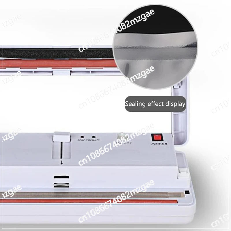 220V 650W Kitchen Vacuum Sealer Plastic Bag Sealer Degasser Vacuum Bags Sealing Machine Kitchen Fruit Vacuum Degasser