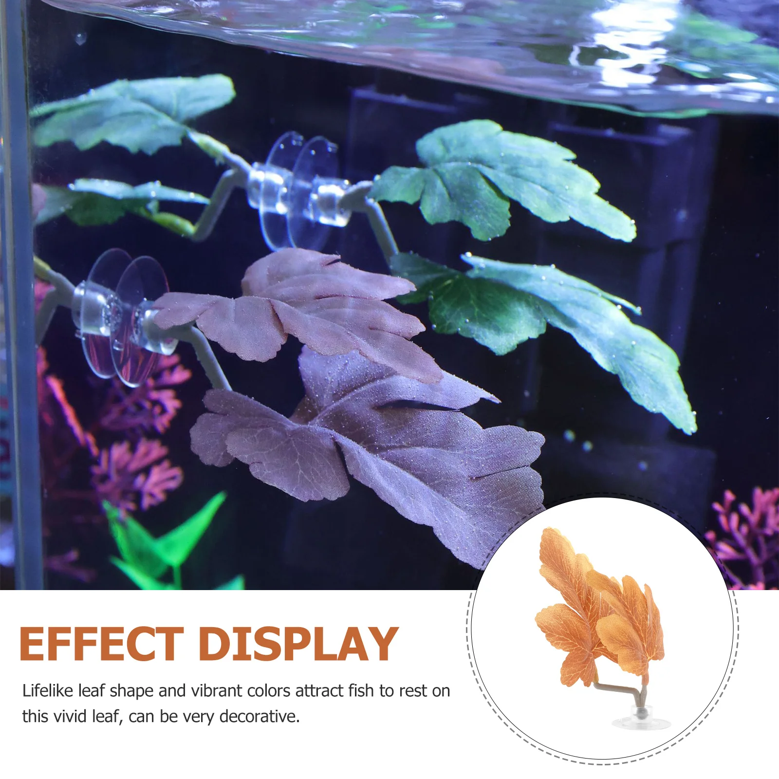 

Realistic Artificial Aquarium Leaf With Suction Cup For Betta Fish Spawning Nesting Habitat Decor Plastic Plants Fish Tank