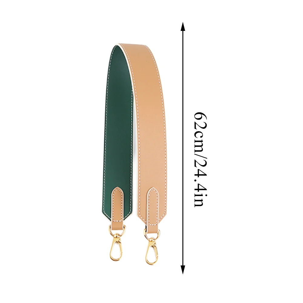 Summer Color Matching Bag Strap 100% Genuine Leather Shoulder Bag Strap Fashion Accessories For Handbags With Golden Buckle