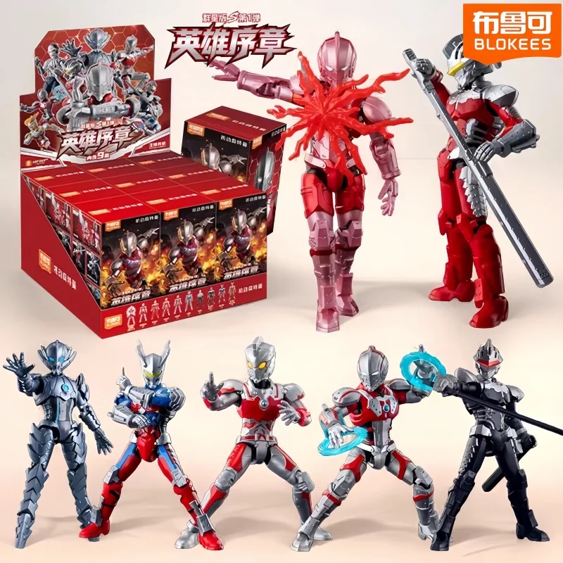 

Hot Sale Blokees Mobile Ultraman Ultraman:Rising Galaxy Version S01 Blind Box SUIT Zero Ace Zoffy Assembled Collect Models Gifts