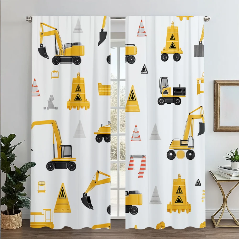 

2pc, Drapes Cartoon Machinery Durable Polyester,Without Electricity Versatile for Festive atmosphere