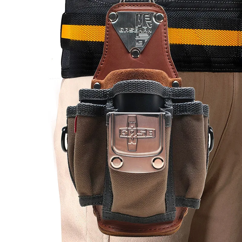 EASEMAN Cowhide Toolkit Electrician Waist Bag Quick Hanging Disassembly and Assembly Multifunctional Thickened Durable TB Belt