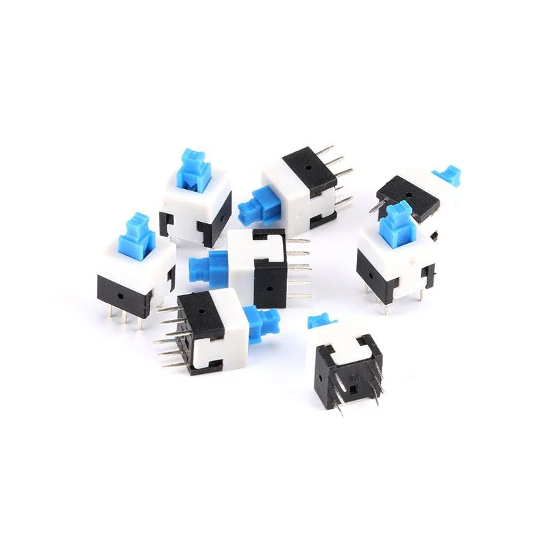 20pcs 6 Pin 8*8MM Mini Push Button Self-locking Switch Light Touch Power Switch