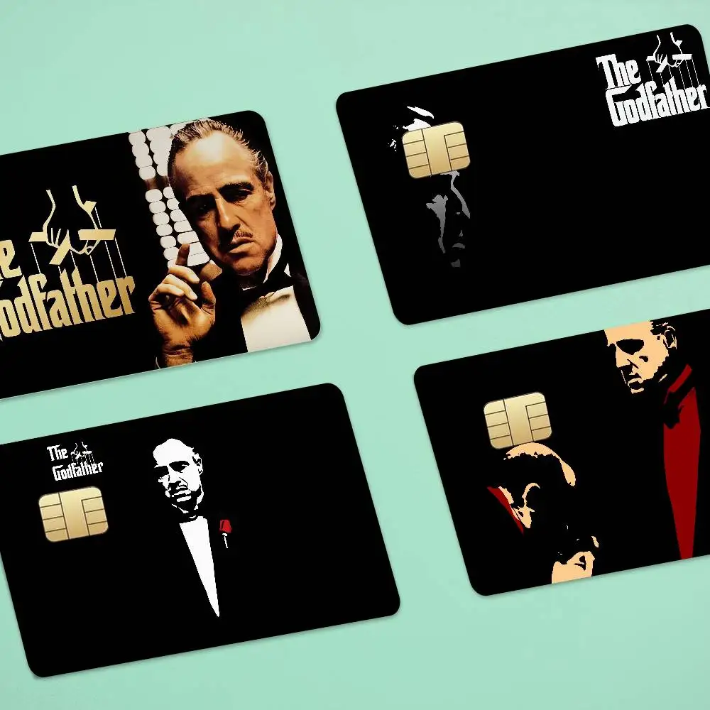 Movie T-The Godfather Anime Cartoon 4pcs 1Set Skin Stickers Film Tape Case For Big Credit Debit Card Front Side